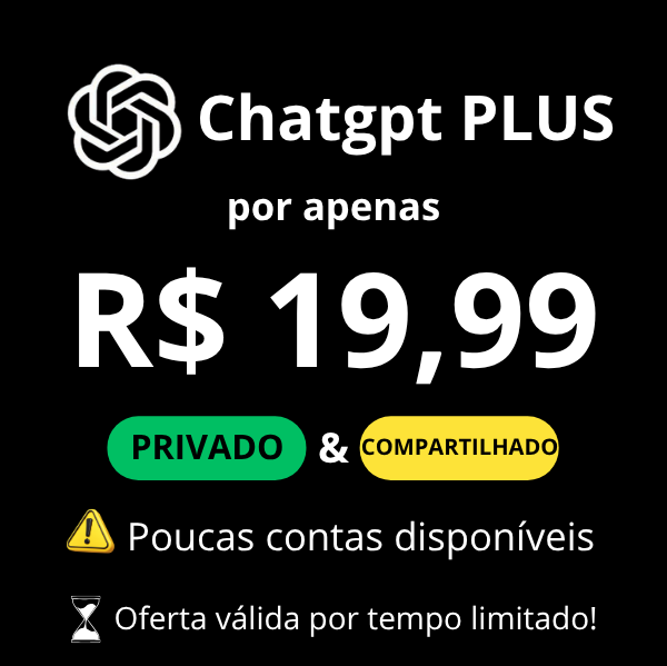 quadrado CHATGPT PLUS | 30 DIAS | ANUAL | MELHOR PREÇO PROMOÇÃO META - Imagem 1